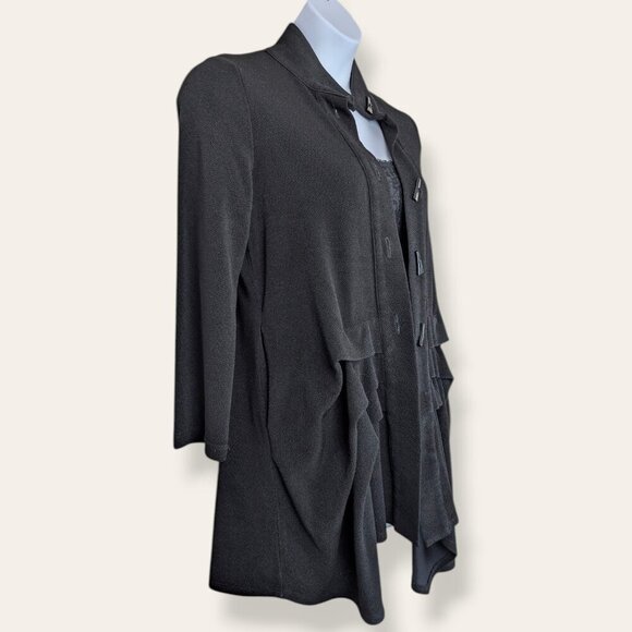 IC by Connie K Black Ruffled Jacket - Picture 2 of 8